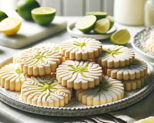 Lime Shortbread Cookies